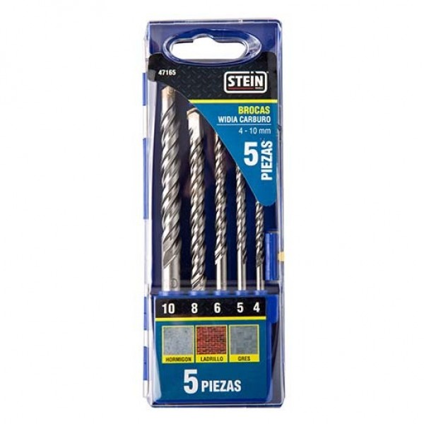 Broca widia carburo 4 a 10 mm. 5u.