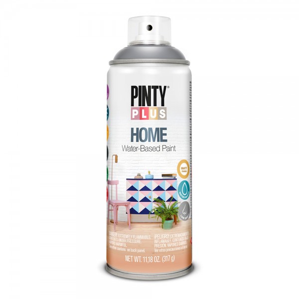 Pintura acrílica spray home water-based 520 cc thundercloud grey hm418 (pack 2 unidades)