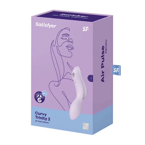 Satisfyer curvy trinity 2 vibrador de aire violeta 1un