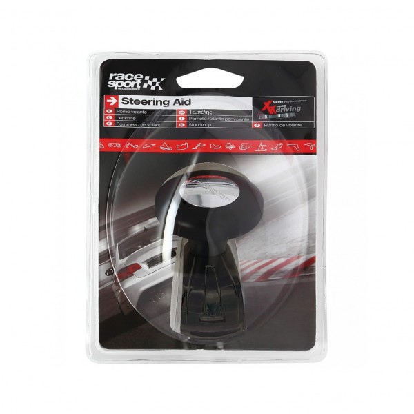 Pomo Manillar Moon Shape Negro/Cromo