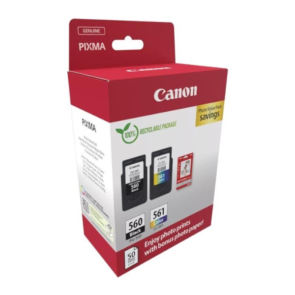 Canon cartucho multipack pg-560 /cli-561+ papel fo