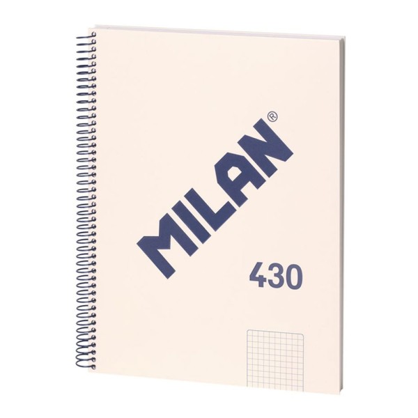 Cuaderno a4 con espiral cuadriculado 5 x 5 mm beige (pack 3 unidades)