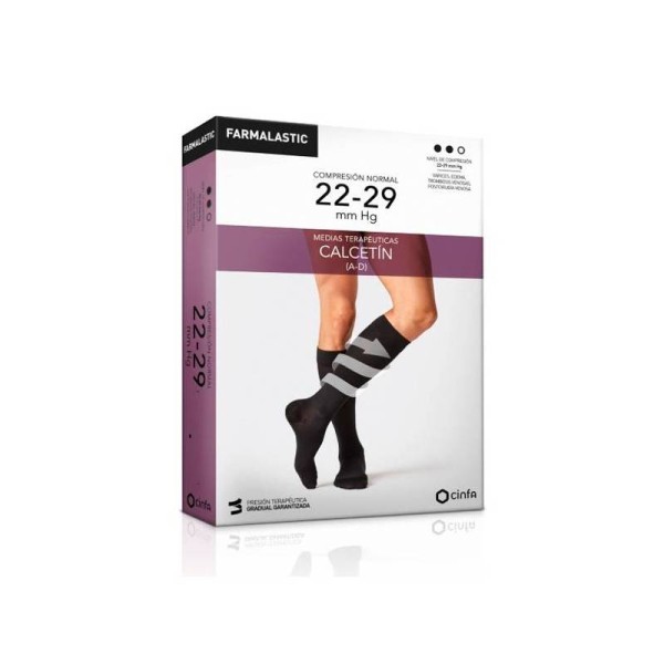 Calcetin Farmalastic Normal Negro Tmed