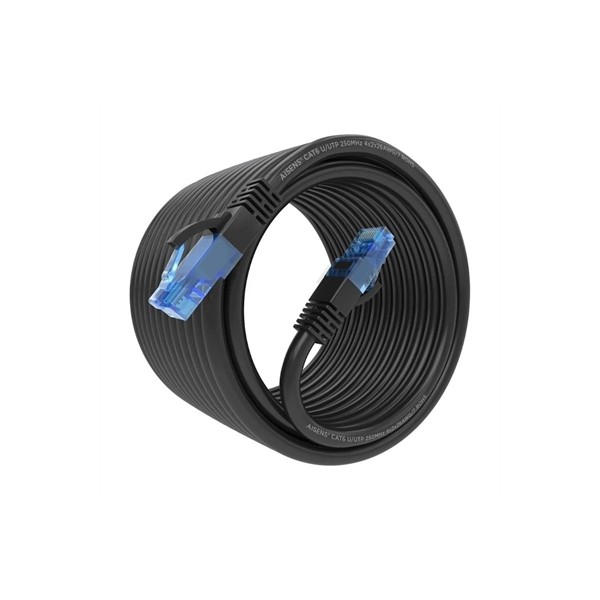 Aisens cable rj45 cat.6 utp awg26 cca negro 10m