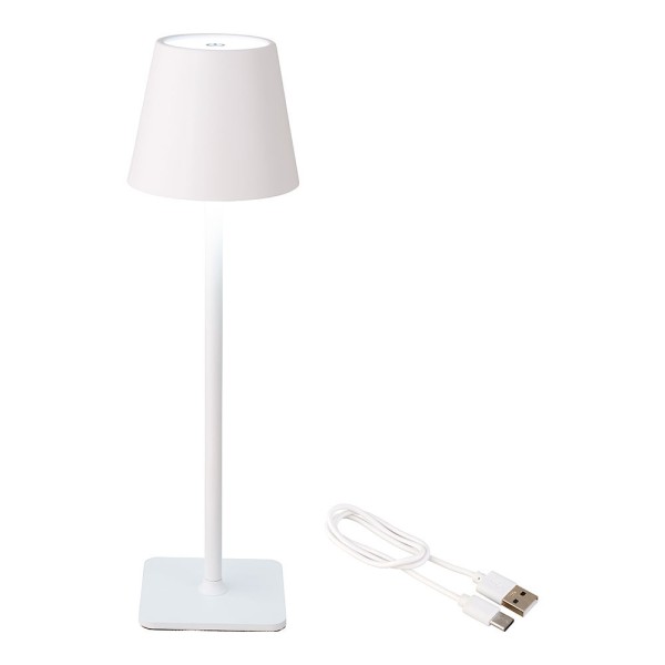 Lámpara led de mesa regarcable nterior color 27 cm blanco