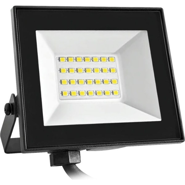 Proyector led plano negro   20w.neutra