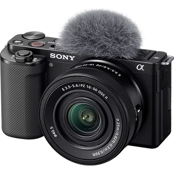 Sony zv-e10 + 16-50mm negro / cámara vlogging + objetivo zoom 16-50mm f3.5-5.6