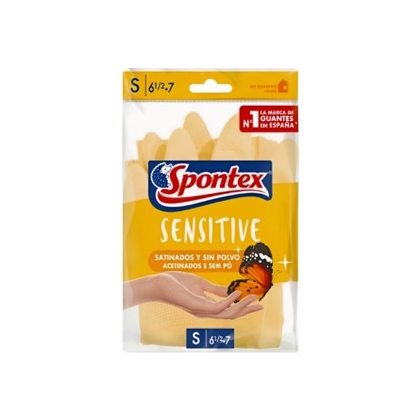 Spontex guantes sensitive talla S