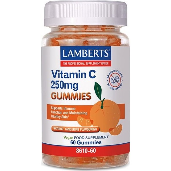 Lamberts Vitamina C 250 mg 60 Gominolas Sabor Mandarina